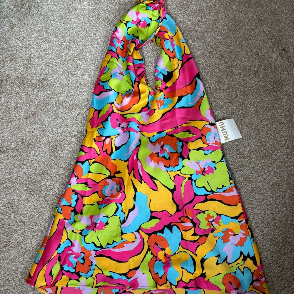 Show Me Your Mumu Jasmine Halter Mini Dress - Picture 2 of 4